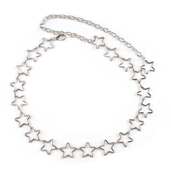 Star Metal Waist Chain Belt — vista frontale