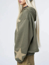 Star Print Baggy Hoodie — dettaglio della stampa