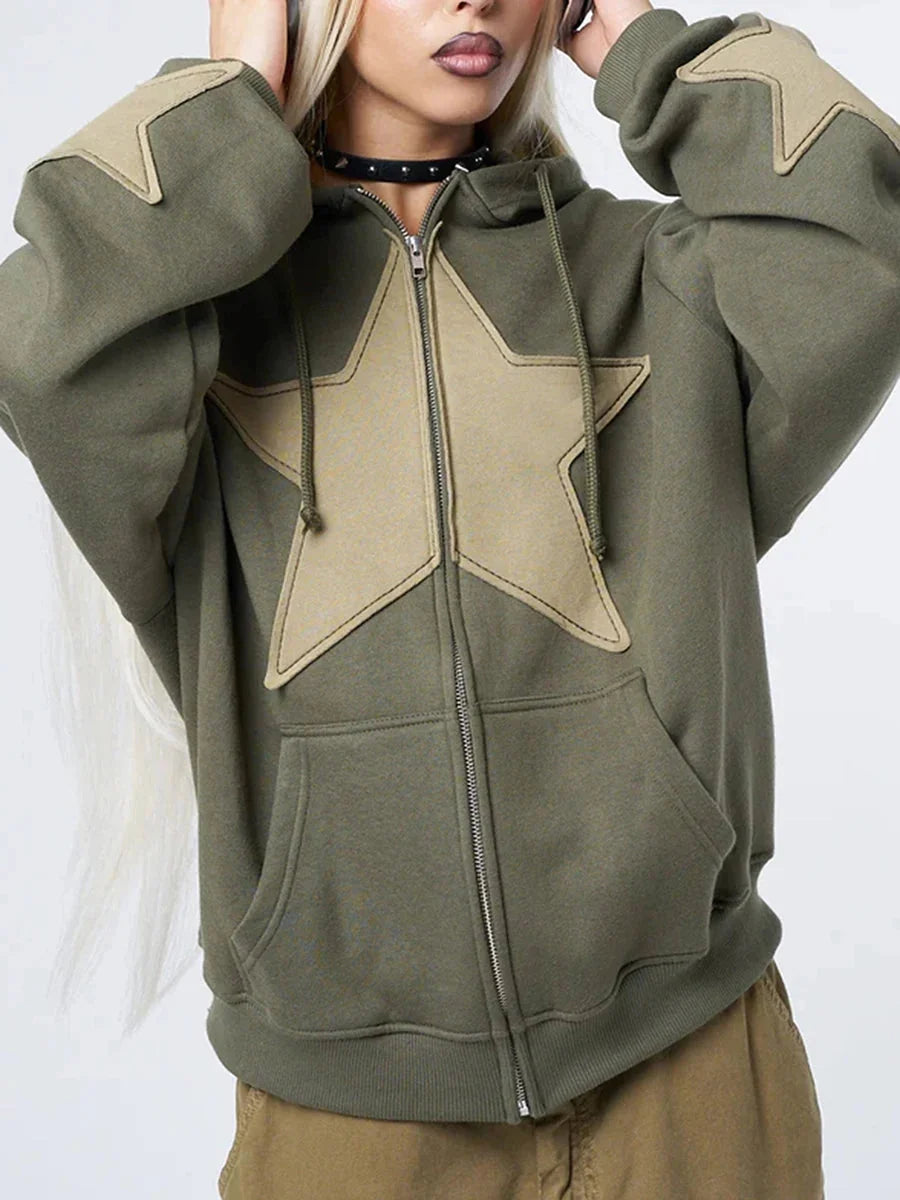 Star Print Baggy Hoodie — in alternativa