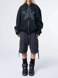 Star Print Baggy Hoodie — vista completa