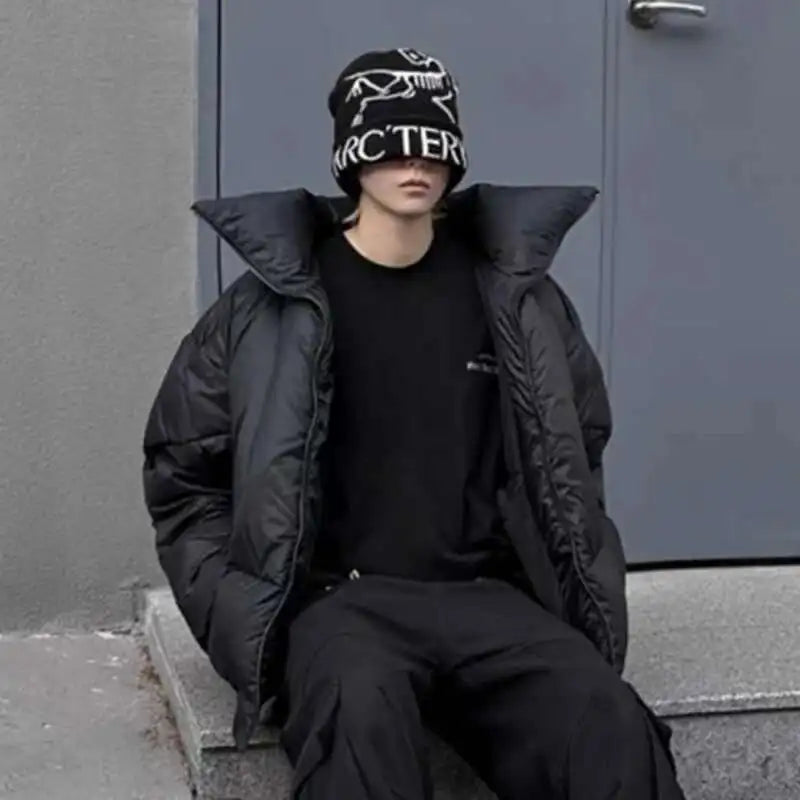 Star Zipper Padded Puffer Jacket Coat — dettaglio