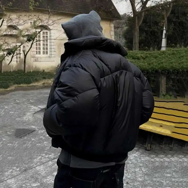 Star Zipper Padded Puffer Jacket Coat — dettaglio della stampa