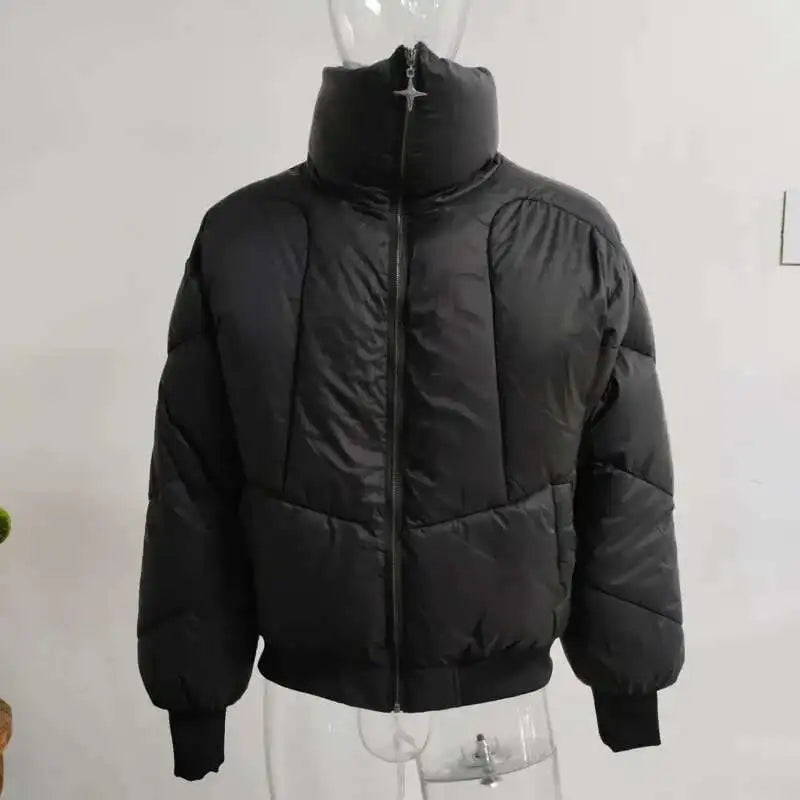Star Zipper Padded Puffer Jacket Coat — in alternativa