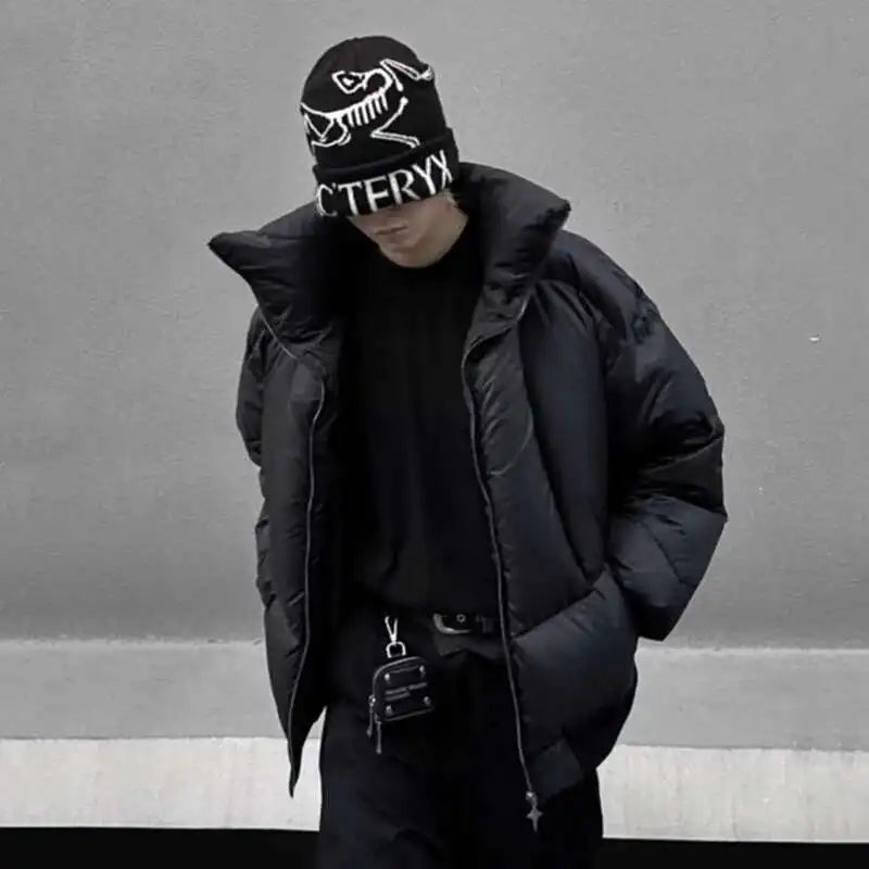 Star Zipper Padded Puffer Jacket Coat — vista posteriore