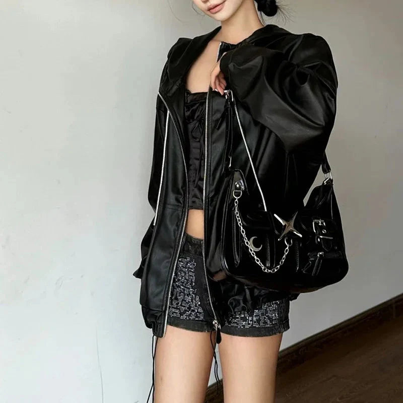 Star ry Night Faux Leather Handbag — dettaglio