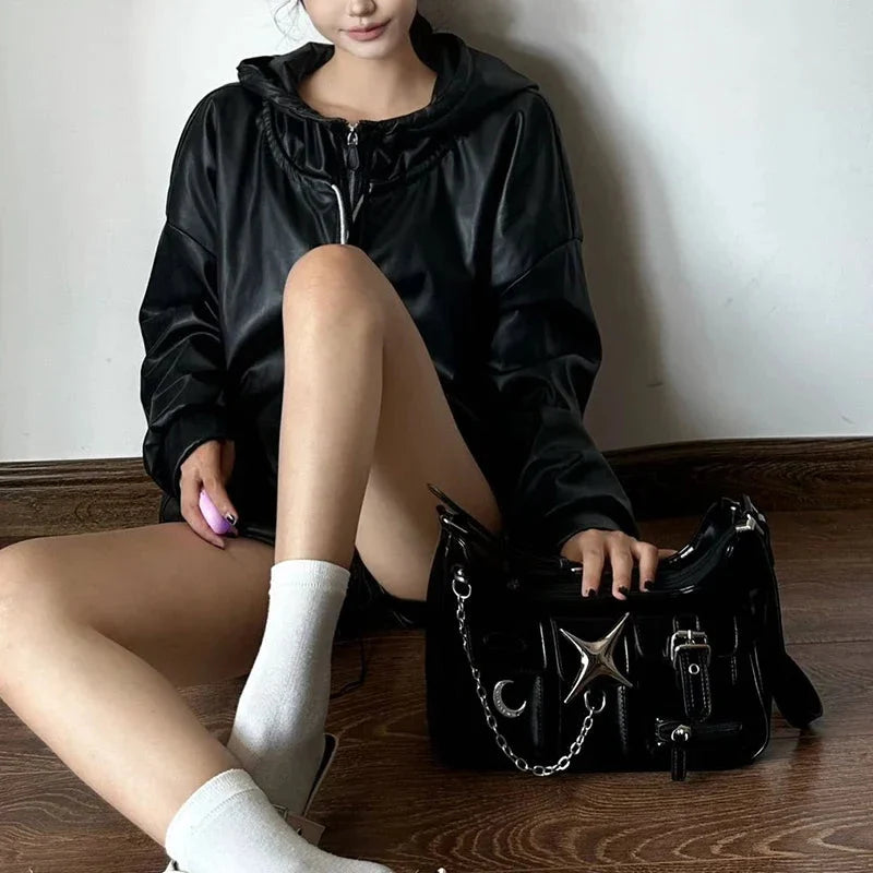 Star ry Night Faux Leather Handbag — in alternativa