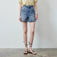 Starry Sparkle Rhinestone Denim Shorts Jorts — dettaglio della stampa