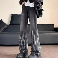 Sticks Washed Denim Black Flared Jeans — dettaglio della stampa