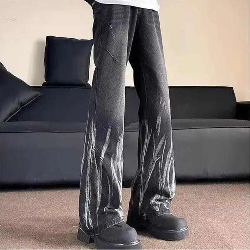 Sticks Washed Denim Black Flared Jeans — vista laterale