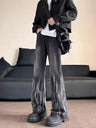 Y2K Sticks Washed Denim Black Flared Jeans