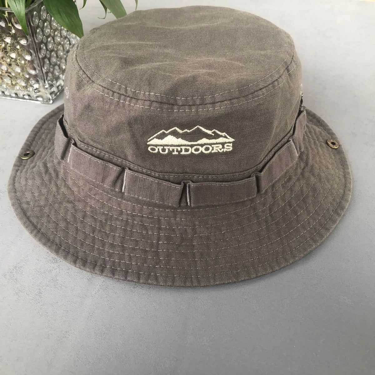 Stone Washed Safari Bucket Hat — vista laterale