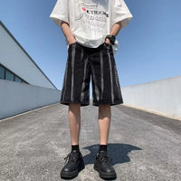 Straight Denim Shorts Jorts — dettaglio della stampa