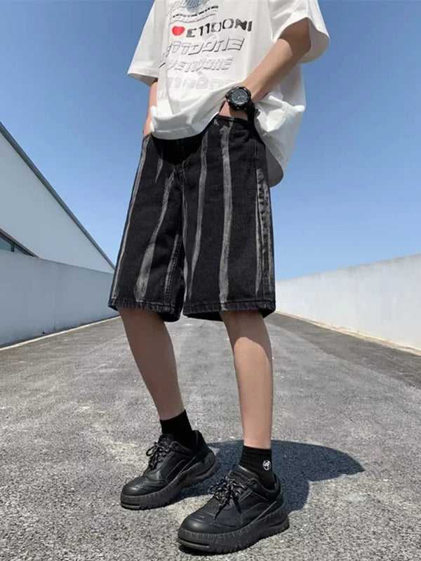 Straight Denim Shorts Jorts — vista frontale