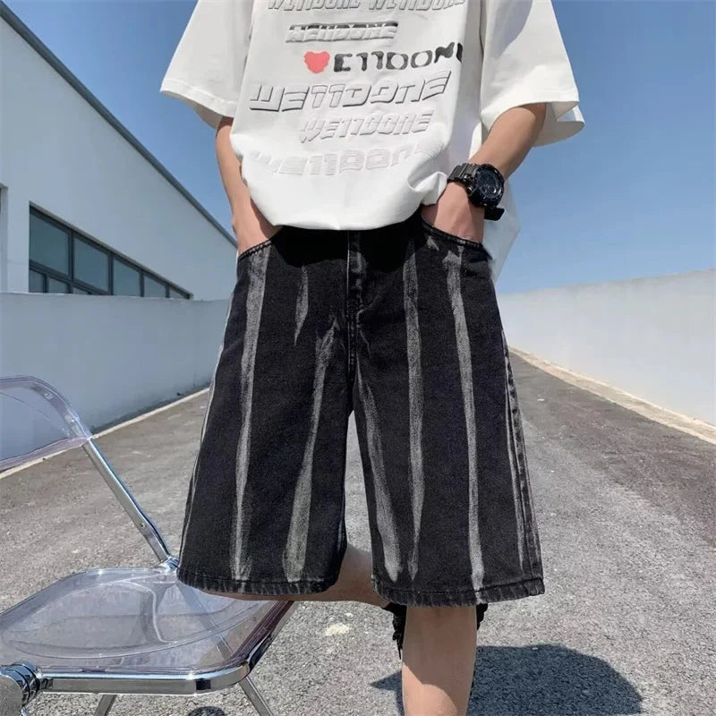 Straight Denim Shorts Jorts — vista posteriore