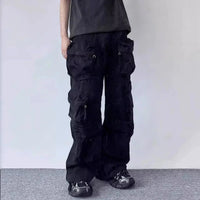 Straight Leg Baggy Cargo Trousers — vista posteriore