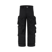 Straight Leg Baggy Cargo Trousers — vista frontale