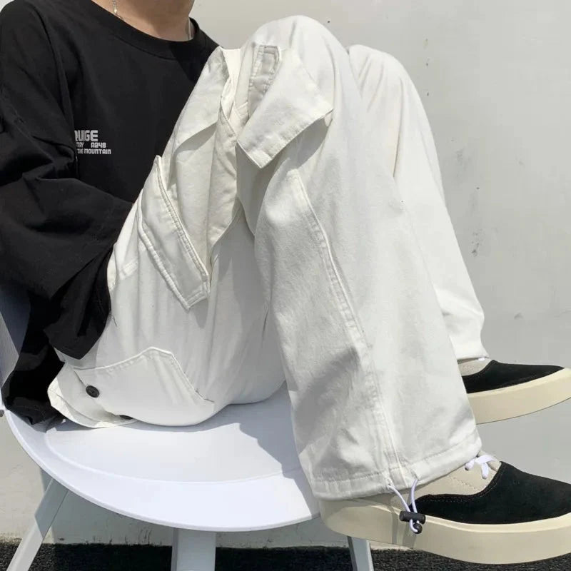 Straight Leg Mens Cargo Trousers — dettaglio della stampa
