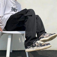 Straight Leg Mens Cargo Trousers — vista posteriore