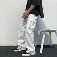 Straight Leg Mens Cargo Trousers — vista frontale