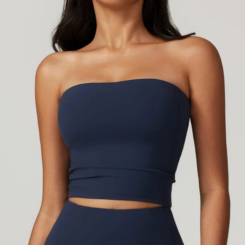 Strapless Yoga Bandeau Tube Top — dettaglio della stampa