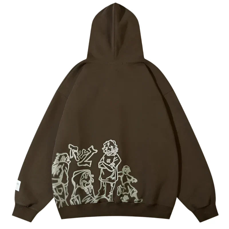 Streetwear Cartoon Hoodie — in alternativa