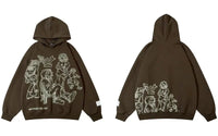 Streetwear Cartoon Hoodie — vista frontale