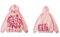 Streetwear Cartoon Hoodie — vista posteriore