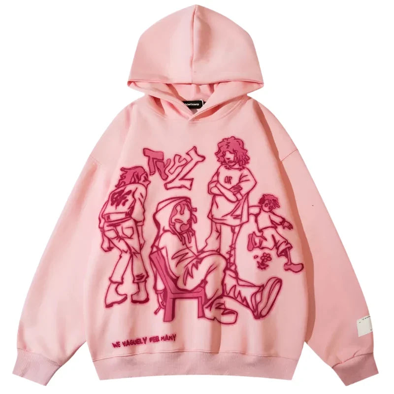 Streetwear Cartoon Hoodie — dettaglio