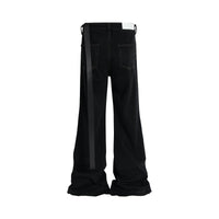 Stretch Baggy Black Flared Jeans — vista laterale