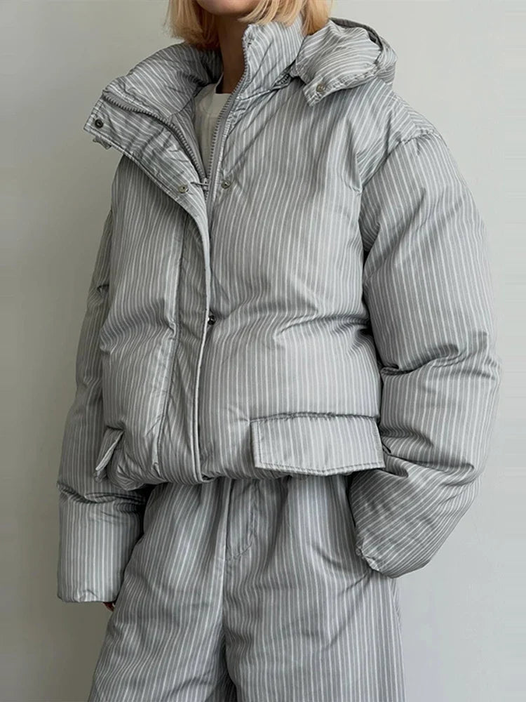 Striped Cotton Coat Trouser Suit Sets — dettaglio della stampa