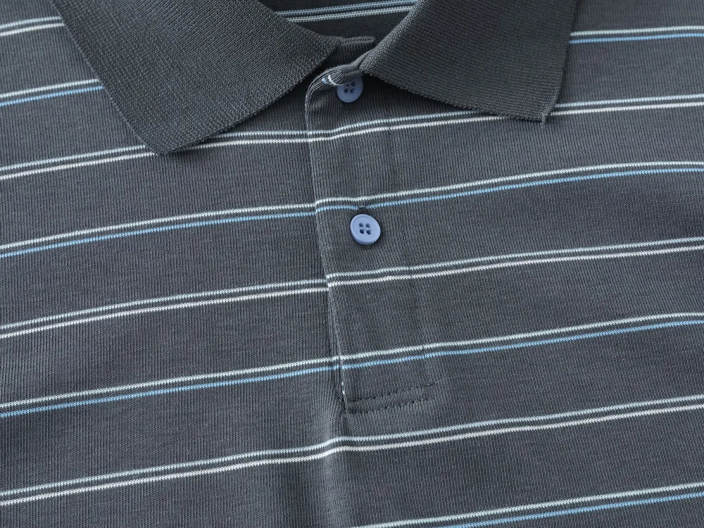 Striped Long Sleeve Polo Shirt — dettaglio