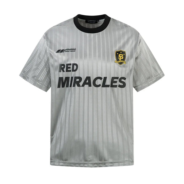 Striped "Miracle" Soccer Jersey — vista frontale