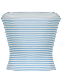 Striped Strapless Bandeau Tube Top — dettaglio del tessuto