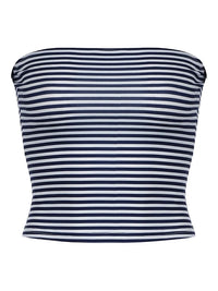 Striped Strapless Bandeau Tube Top — vista posteriore