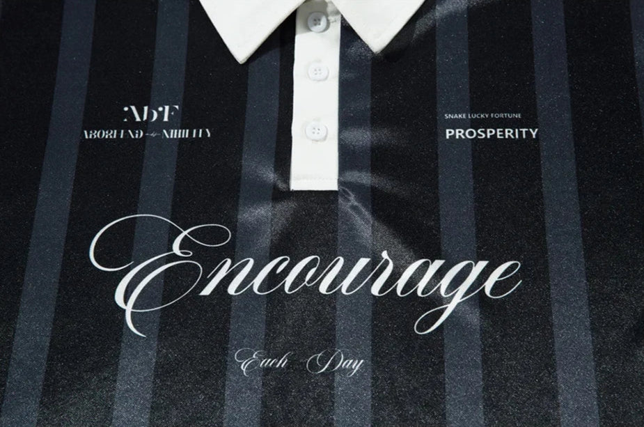Striped "Year of the Snake" Soccer Jersey — dettaglio del tessuto