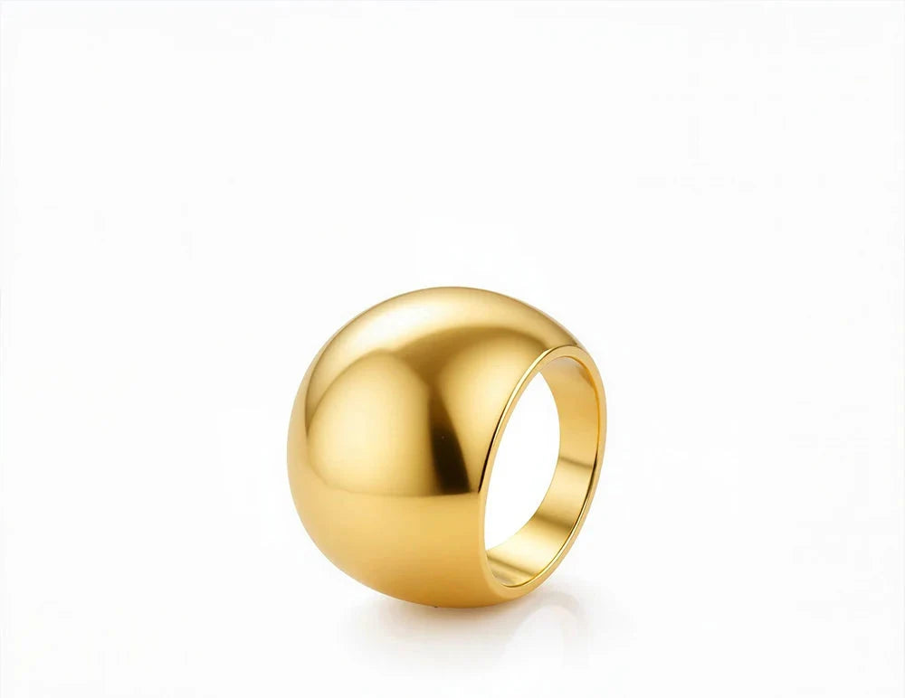 Style Chunky Aesthetic Dome Ring — vista frontale