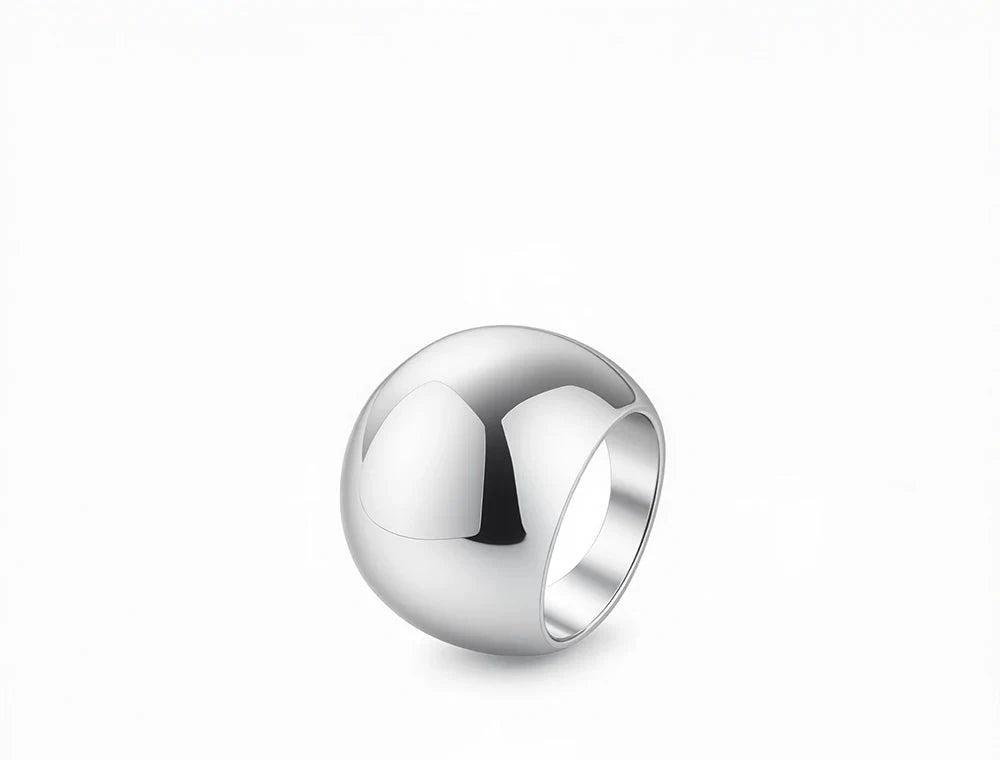 Style Chunky Aesthetic Dome Ring — vista posteriore