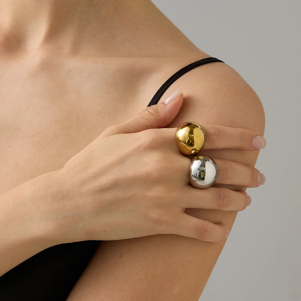 Style Chunky Aesthetic Dome Ring — dettaglio