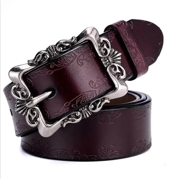 Subtle Intertwine Leather Belt — vista frontale