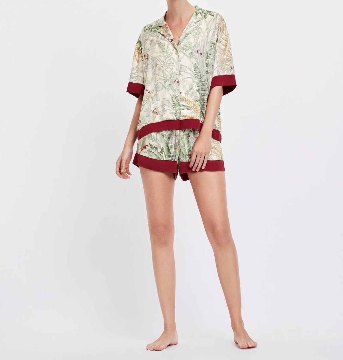 Summer Collared Two Piece Pyjamas — vista posteriore