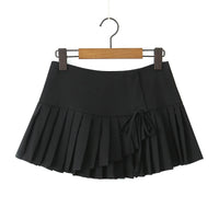 Summer Preppy Pleated Mini Skirt — dettaglio del tessuto