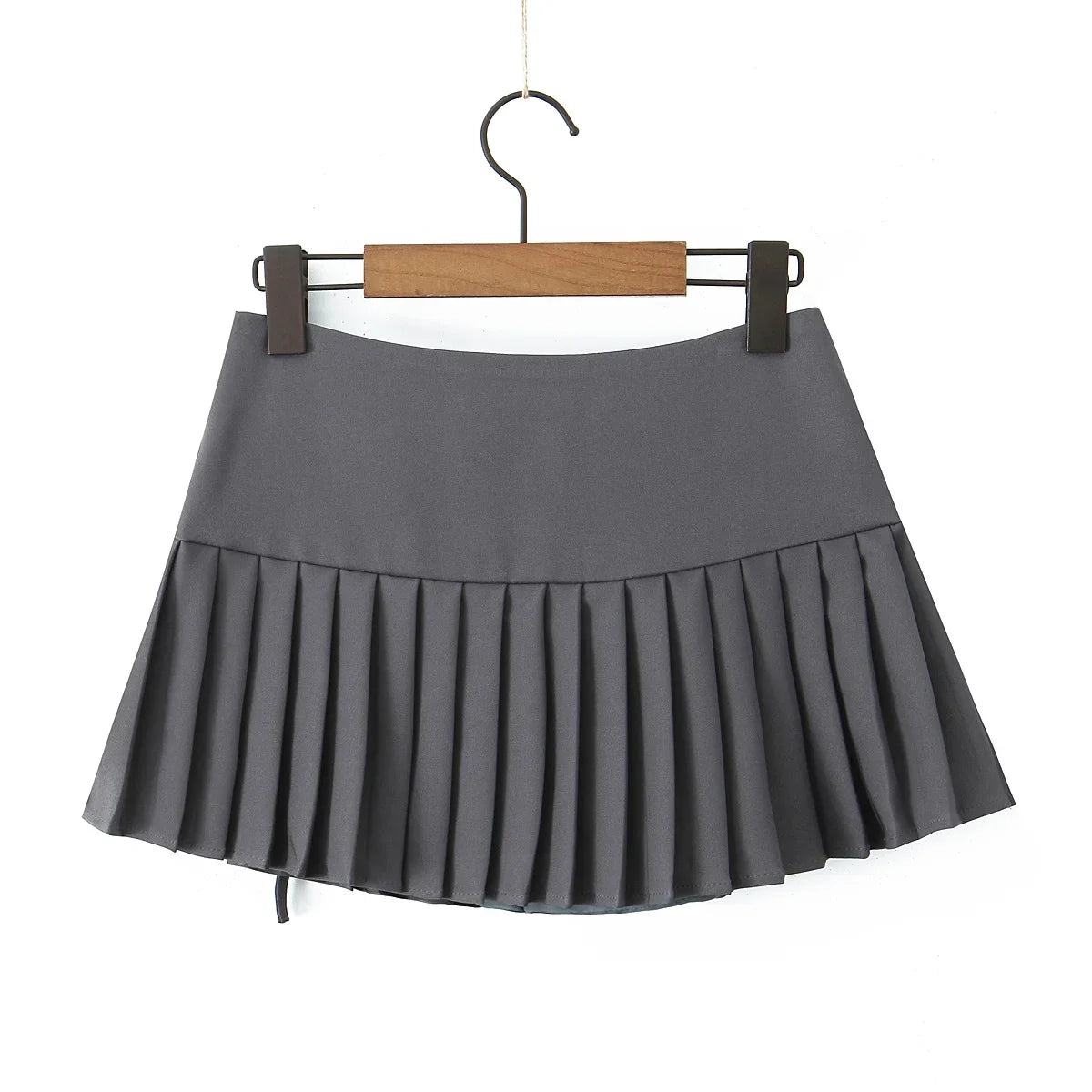 Summer Preppy Pleated Mini Skirt — vista frontale