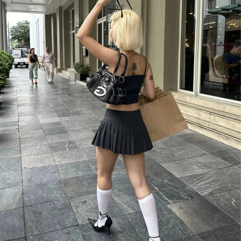 Summer Preppy Pleated Mini Skirt — dettaglio della stampa