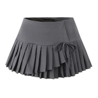 Summer Preppy Pleated Mini Skirt — vista posteriore