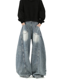 Super Wide Leg Denim Jeans — dettaglio