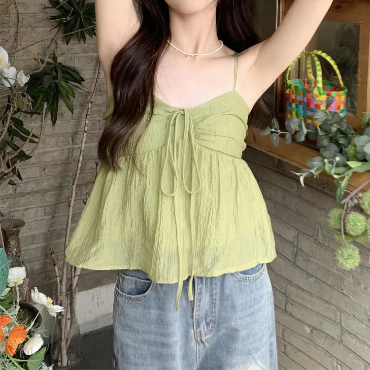 Sweet Babydoll Flowy Ruffle Crop Top — in alternativa