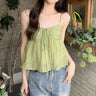 Y2K Sweet Babydoll Flowy Ruffle Crop Top