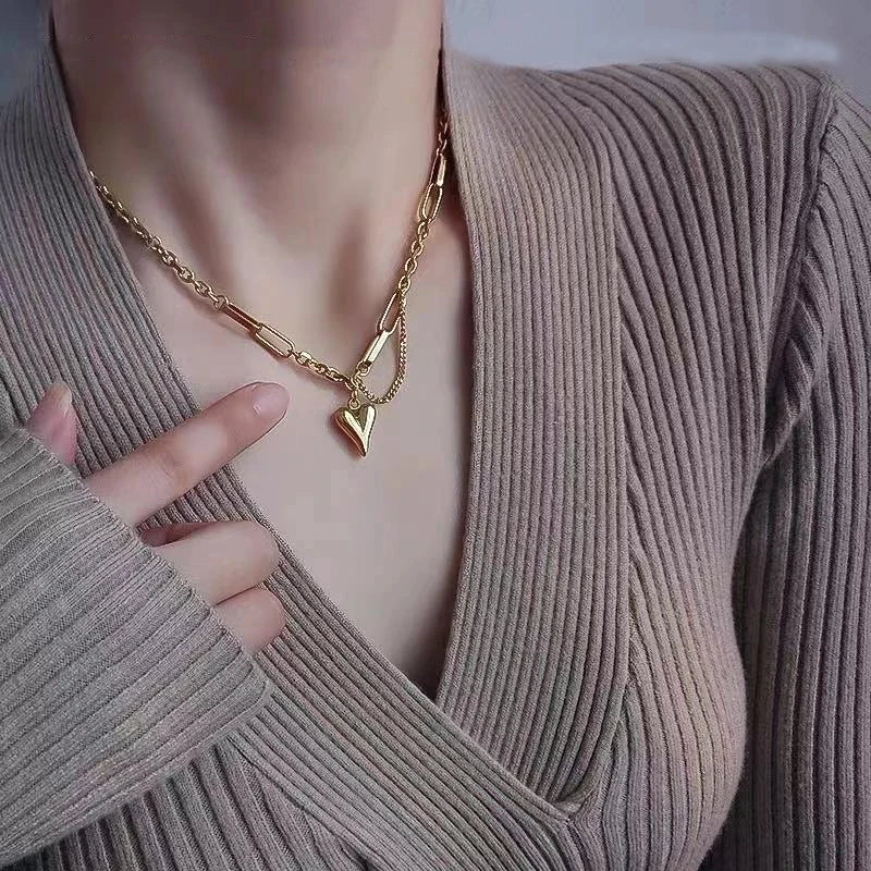 Sweet Peach Heart Pendant Necklace — dettaglio della stampa