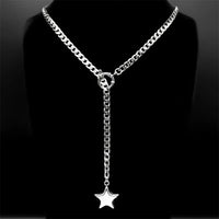 Symbolic Long Chain Y Necklace — vista frontale