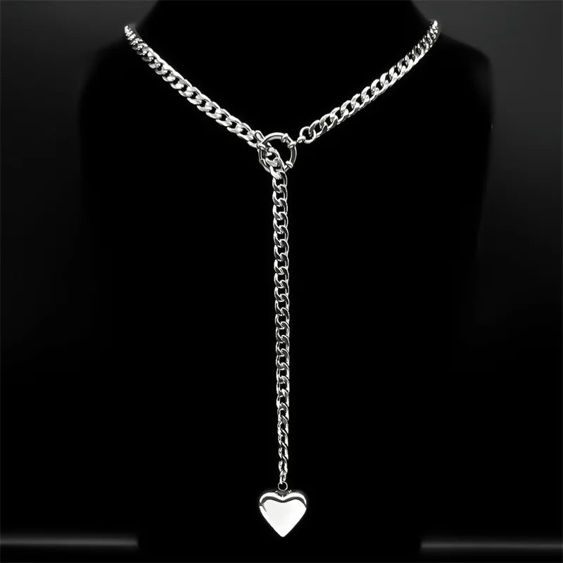 Symbolic Long Chain Y Necklace — dettaglio